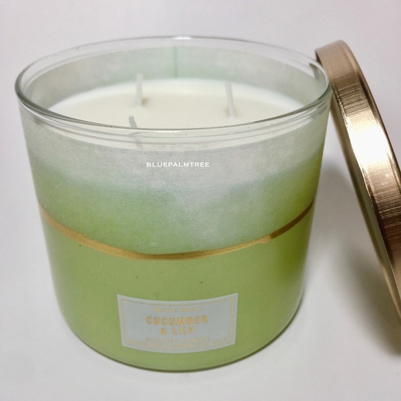 CUCUMBER & LILY 3 Wick Candle - Picture 2 of 3